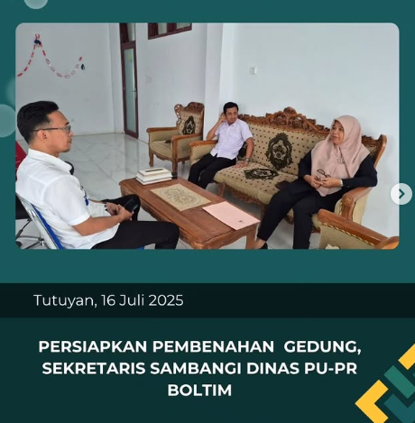 sekretaris sambangi PUPR boltim