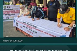 PA TUTUYAN GELAR PUBLIC CAMPAIGN WILAYAH BEBAS DARI KORUPSI (WBK) DAN WILAYAH BIROKRASI BERSIH MELAYANI (WBBM)