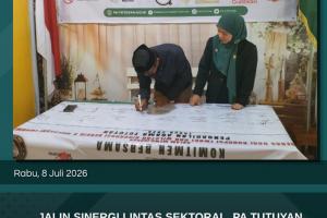 JALIN SINERGI LINTAS SEKTORAL, PA TUTUYAN DAN KAU MODAYAG TEKEN KOMITMEN BERSAMA DUKUNG WBBM DAN SMAP